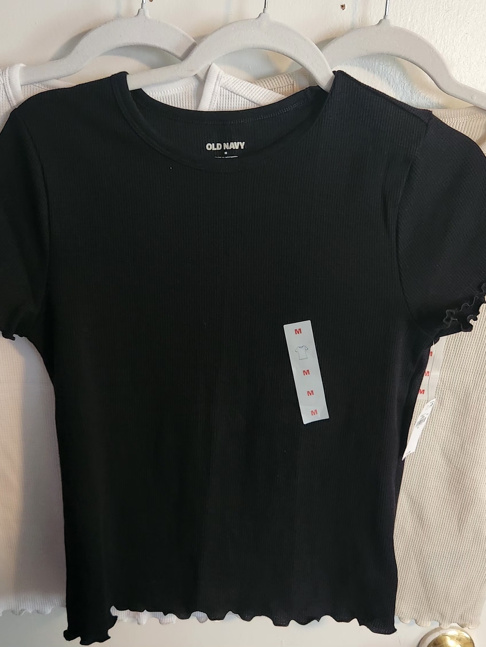3 Old Navy Black Ribbed Short Sleeve Tees